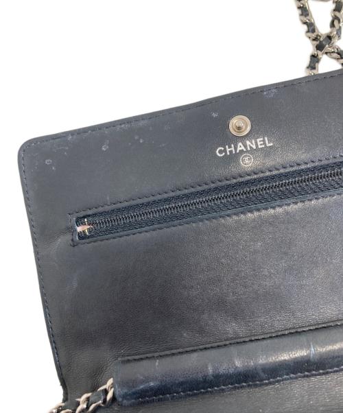 CHANEL（シャネル）CHANEL (シャネル) マイクロマトラッセチェーンショルダーウォレット ブラックの古着・服飾アイテム