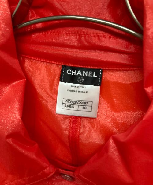 CHANEL（シャネル）CHANEL (シャネル) ココマークボタンコート レッド サイズ:40の古着・服飾アイテム