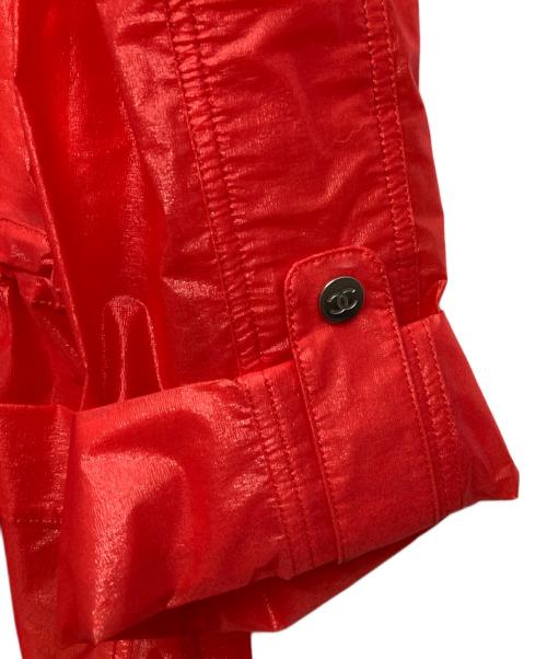 CHANEL（シャネル）CHANEL (シャネル) ココマークボタンコート レッド サイズ:40の古着・服飾アイテム