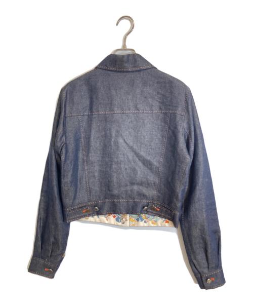HERMES（エルメス）HERMES (エルメス) セリエボタンリネンデニムジャケット インディゴ サイズ:38の古着・服飾アイテム