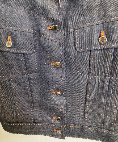 HERMES（エルメス）HERMES (エルメス) セリエボタンリネンデニムジャケット インディゴ サイズ:38の古着・服飾アイテム