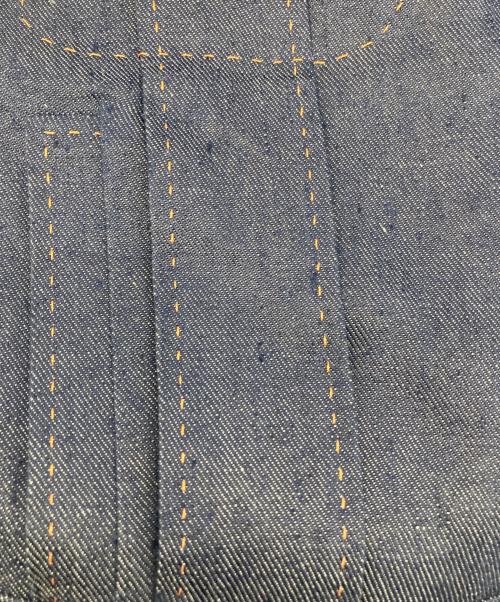 HERMES（エルメス）HERMES (エルメス) セリエボタンリネンデニムジャケット インディゴ サイズ:38の古着・服飾アイテム