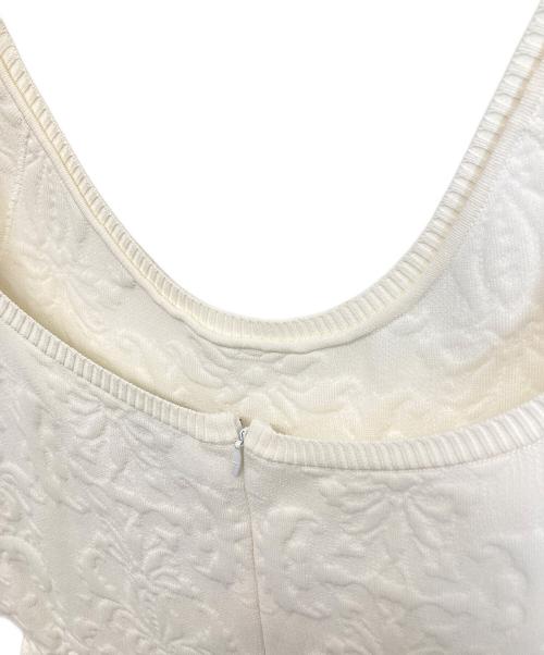 CHANEL（シャネル）CHANEL (シャネル) バックジップココマーク ワンピース ホワイト サイズ:46の古着・服飾アイテム