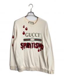 GUCCI（グッチ）の古着「SPIRITISMOロゴスウェット」｜ベージュ