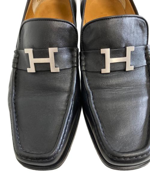 HERMES（エルメス）HERMES (エルメス) コンスタンスローファー ブラック サイズ:42　1/2の古着・服飾アイテム