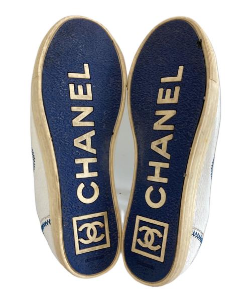CHANEL（シャネル）CHANEL (シャネル) ローカットスニーカー ホワイト サイズ:39　1/2の古着・服飾アイテム