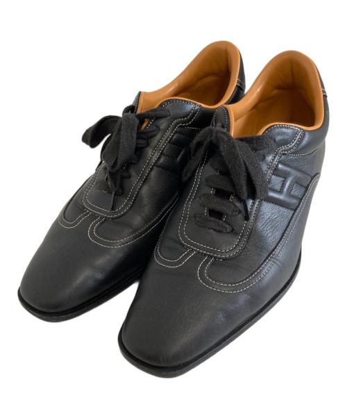 HERMES（エルメス）HERMES (エルメス) クイックレザースニーカー ブラック サイズ:40　1/2の古着・服飾アイテム