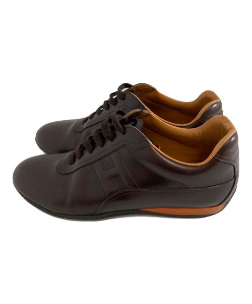 HERMES（エルメス）HERMES (エルメス) クイックレザースニーカー ブラウン サイズ:42の古着・服飾アイテム