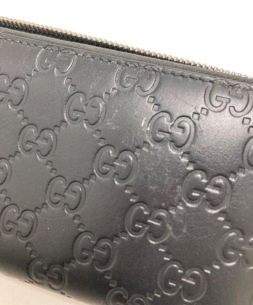 GUCCI（グッチ）GUCCI (グッチ) GGシグネチャーラウンド財布 ブラックの古着・服飾アイテム