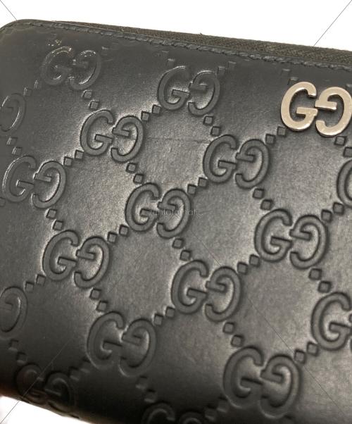 GUCCI（グッチ）GUCCI (グッチ) GGシグネチャーラウンド財布 ブラックの古着・服飾アイテム