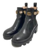 GUCCIグッチ）の古着「GGマーモントサイドゴアブーツ　550036」｜ブラック