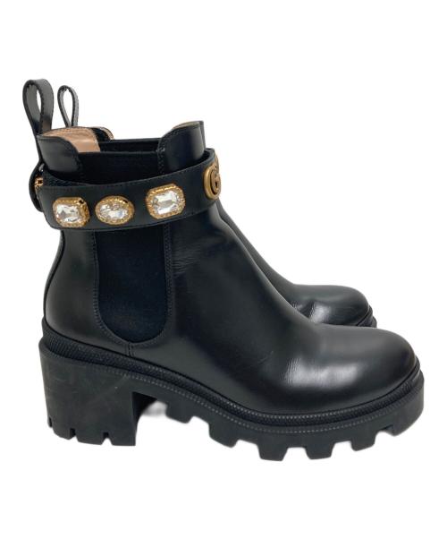 GUCCI（グッチ）GUCCI (グッチ) GGマーモントサイドゴアブーツ　550036 ブラック サイズ:36の古着・服飾アイテム