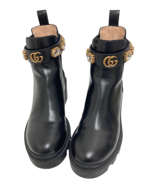 GUCCI（グッチ）GUCCI (グッチ) GGマーモントサイドゴアブーツ　550036 ブラック サイズ:36の古着・服飾アイテム