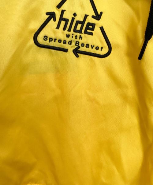 hide with spread beaver（ヒデウィズスプレッドビーバー）hide with spread beaver (ヒデウィズスプレッドビーバー) ナイロンジャケット イエロー サイズ:Lの古着・服飾アイテム