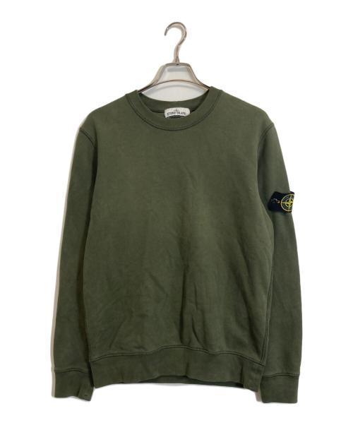 STONE ISLAND（ストーンアイランド）STONE ISLAND (ストーンアイランド) Cotton Round Neck Long Sleeves オリーブ サイズ:Mの古着・服飾アイテム