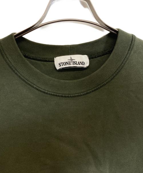 STONE ISLAND（ストーンアイランド）STONE ISLAND (ストーンアイランド) Cotton Round Neck Long Sleeves オリーブ サイズ:Mの古着・服飾アイテム
