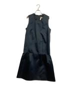 COMME des GARCONSコムデギャルソン）の古着「立体ポリエステルワンピース」｜ブラック