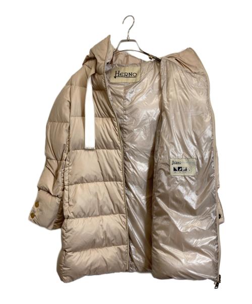 HERNO（ヘルノ）HERNO (ヘルノ) ラゾ Aシェイプダウン コート ベージュ サイズ:42の古着・服飾アイテム