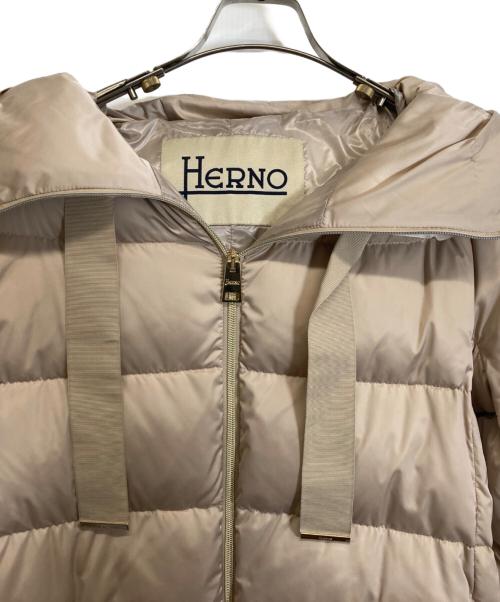 HERNO（ヘルノ）HERNO (ヘルノ) ラゾ Aシェイプダウン コート ベージュ サイズ:42の古着・服飾アイテム