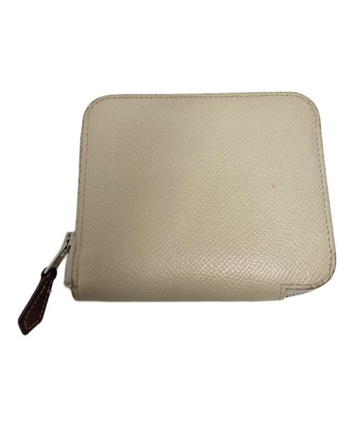 HERMES（エルメス）HERMES (エルメス) ラウンドジップコンパクトウォレット ホワイトの古着・服飾アイテム