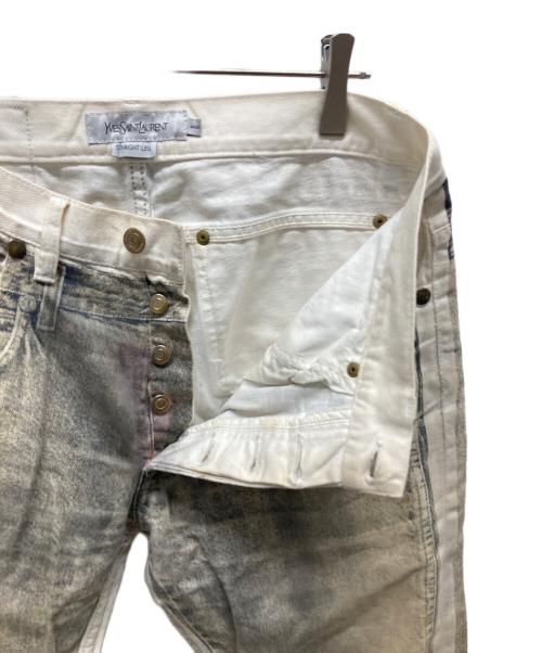 Yves Saint Laurent（イヴサンローラン）Yves Saint Laurent (イヴサンローラン) 転写デニムパンツ　227696YLM62 グレー サイズ:記載なしの古着・服飾アイテム
