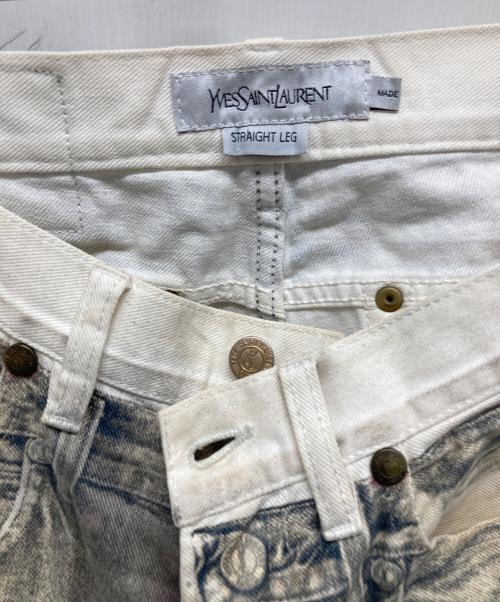 Yves Saint Laurent（イヴサンローラン）Yves Saint Laurent (イヴサンローラン) 転写デニムパンツ　227696YLM62 グレー サイズ:記載なしの古着・服飾アイテム
