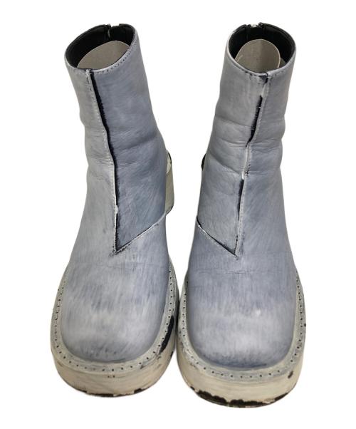 MM6 Maison Margiela（エムエムシックスメゾンマルジェラ）MM6 Maison Margiela (エムエムシックスメゾンマルジェラ) ペンキ加工ANKLE BOOT　S66WU0084 ラベンダー サイズ:36の古着・服飾アイテム