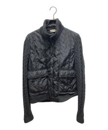 MONCLER（モンクレール）の古着「転写ハイブリッドダウンニット　A20919412800 97902」｜ブラック