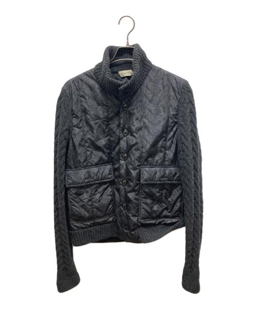 MONCLER（モンクレール）MONCLER (モンクレール) 転写ハイブリッドダウンニット　A20919412800 97902 ブラック サイズ:Lの古着・服飾アイテム