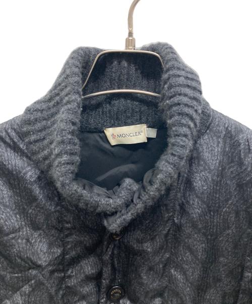 MONCLER（モンクレール）MONCLER (モンクレール) 転写ハイブリッドダウンニット　A20919412800 97902 ブラック サイズ:Lの古着・服飾アイテム
