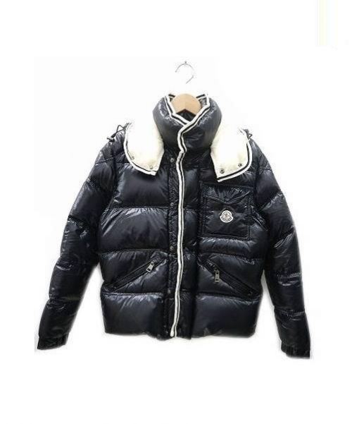MONCLER（モンクレール）MONCLER (モンクレール) フード付 ダウン ジャケット ブラック サイズ:1表記 ブランソンの古着・服飾アイテム