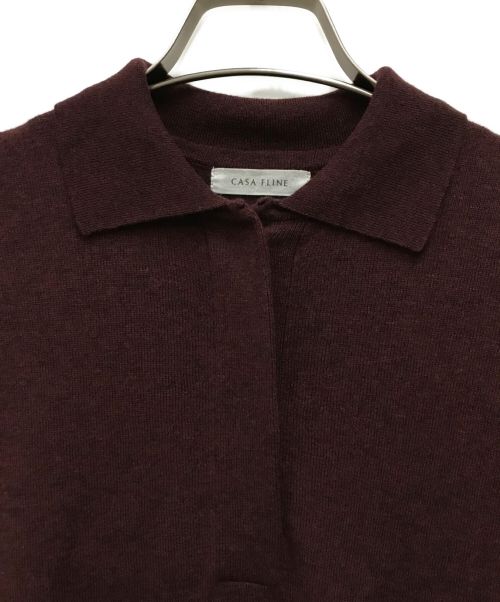 CASA FLINE（カーサフライン）CASA FLINE (カーサフライン) ニットワンピース ボルドー サイズ:Fの古着・服飾アイテム