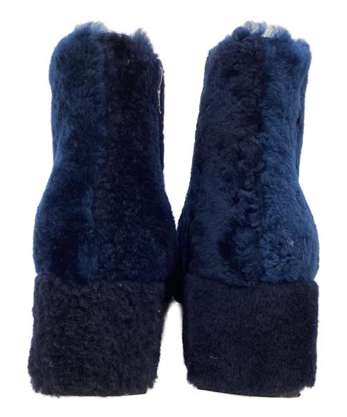 PELLICO SUNNY（ペリーコサニー）PELLICO SUNNY (ペリーコサニー) ムートンショートブーツ ネイビー サイズ:37の古着・服飾アイテム