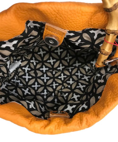 DRESSTERIOR（ドレステリア）DRESSTERIOR (ドレステリア) 2WAYバンブーハンドルバッグ オレンジの古着・服飾アイテム