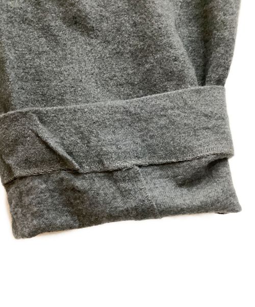 08sircus（ゼロエイトサーカス）08sircus (ゼロエイトサーカス) Super120s wool jersey easy tuck pants グレーの古着・服飾アイテム