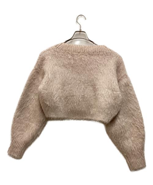 Snidel（スナイデル）Snidel (スナイデル) ファーライクアンサンブルニットプルオーバー ピンク サイズ:Ｆの古着・服飾アイテム