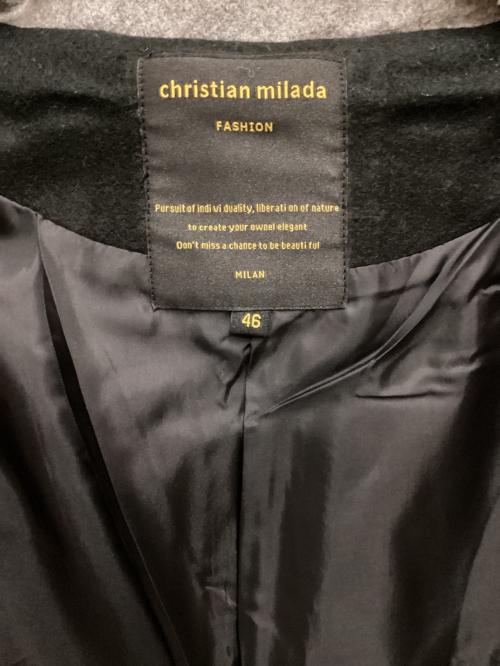 christian milada（クリスチャンミラダ）christian milada (クリスチャンミラダ) カシミヤジップパーカー グレー サイズ:46の古着・服飾アイテム
