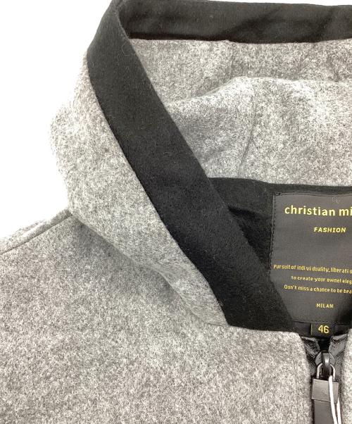 christian milada（クリスチャンミラダ）christian milada (クリスチャンミラダ) カシミヤジップパーカー グレー サイズ:46の古着・服飾アイテム