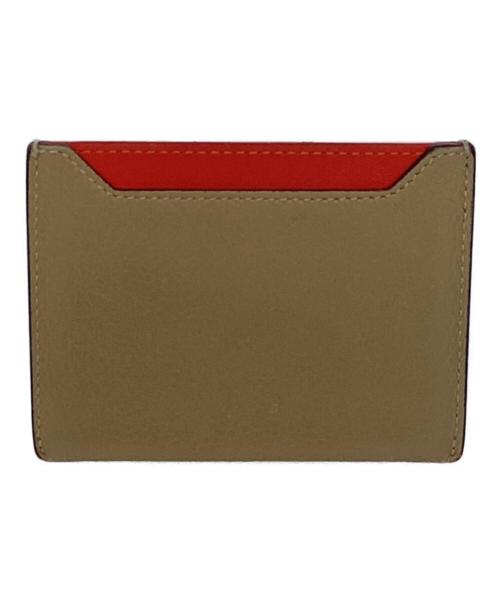 CELINE（セリーヌ）CELINE (セリーヌ) カードケース ベージュ×オレンジの古着・服飾アイテム