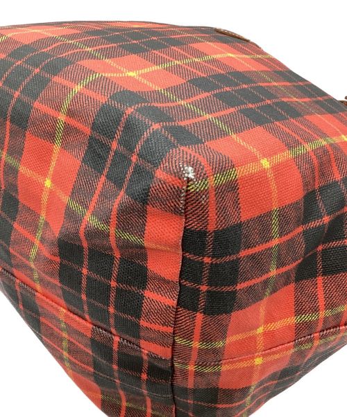 Felisi（フェリージ）Felisi (フェリージ) タータンチェック柄トートバッグ　 ブラウンの古着・服飾アイテム