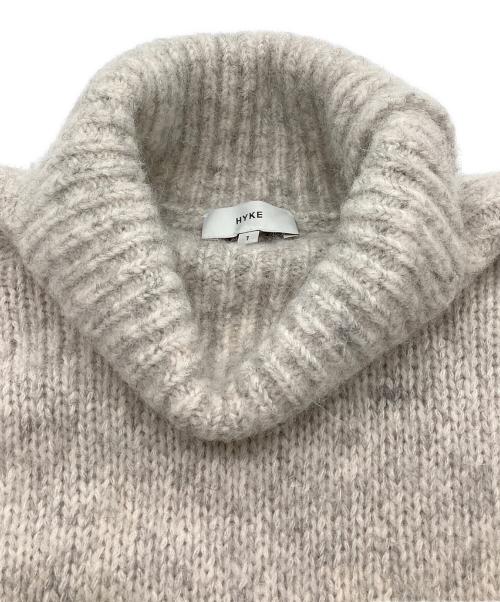 HYKE（ハイク）HYKE (ハイク) アルパカ混タートルネックニット　オーバーサイズ グレー サイズ:1の古着・服飾アイテム