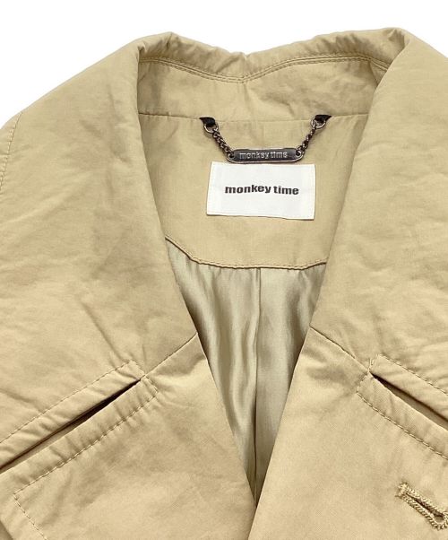 MONKEY TIME（モンキータイム）MONKEY TIME (モンキータイム) TC/NYLON WTHR OVER COAT / トレンチコート / ナイロンウェザーオーバーコート ベージュ サイズ:1の古着・服飾アイテム