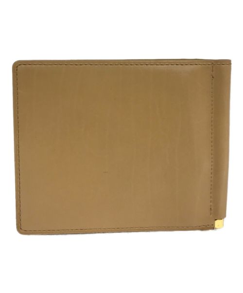 KITAMURA（キタムラ）KITAMURA (キタムラ) マネークリップ付二つ折り財布 ベージュの古着・服飾アイテム