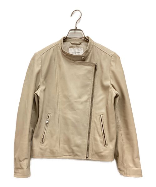 JOINT WORKS（ジョイントワークス）JOINT WORKS (ジョイントワークス) ラムレザーライダースジャケット ベージュ サイズ:Mの古着・服飾アイテム