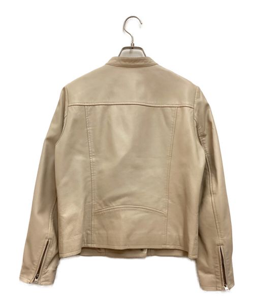 JOINT WORKS（ジョイントワークス）JOINT WORKS (ジョイントワークス) ラムレザーライダースジャケット ベージュ サイズ:Mの古着・服飾アイテム