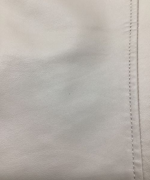 JOINT WORKS（ジョイントワークス）JOINT WORKS (ジョイントワークス) ラムレザーライダースジャケット ベージュ サイズ:Mの古着・服飾アイテム