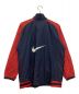 NIKE (ナイキ) 古着バックビッグスウォッシュナイロンジャケット　刺繍タグ　90S 　バイカラー ネイビー×レッド サイズ:XL(BOYS)：3000円