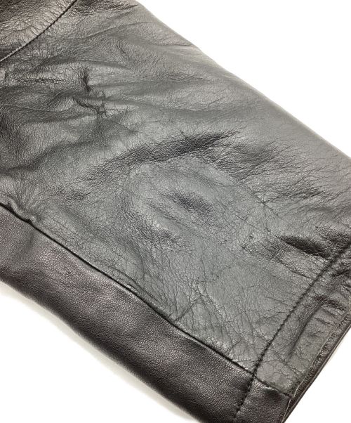 LOLDANTHONY（ロードアンソニー）LOLDANTHONY (ロードアンソニー) 裏地総柄ラムレザーコート　中綿 ブラック サイズ:Mの古着・服飾アイテム