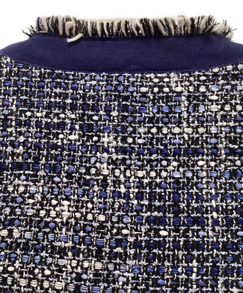 BROOKS BROTHERS（ブルックスブラザーズ）BROOKS BROTHERS (ブルックスブラザーズ) ノーカラーツイードジャケット ネイビー サイズ:XSの古着・服飾アイテム