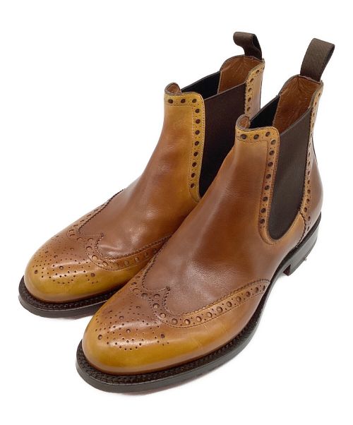 Santoni（サントーニ）Santoni (サントーニ) サイドゴアブーツ　ウイングチップ ブラウン サイズ:7 1/2の古着・服飾アイテム